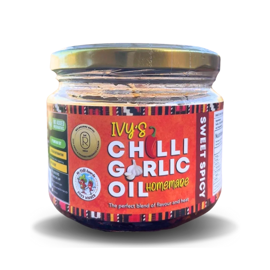 Ivy's Chilli Garlic Oil - Sweet Spicy 300ml