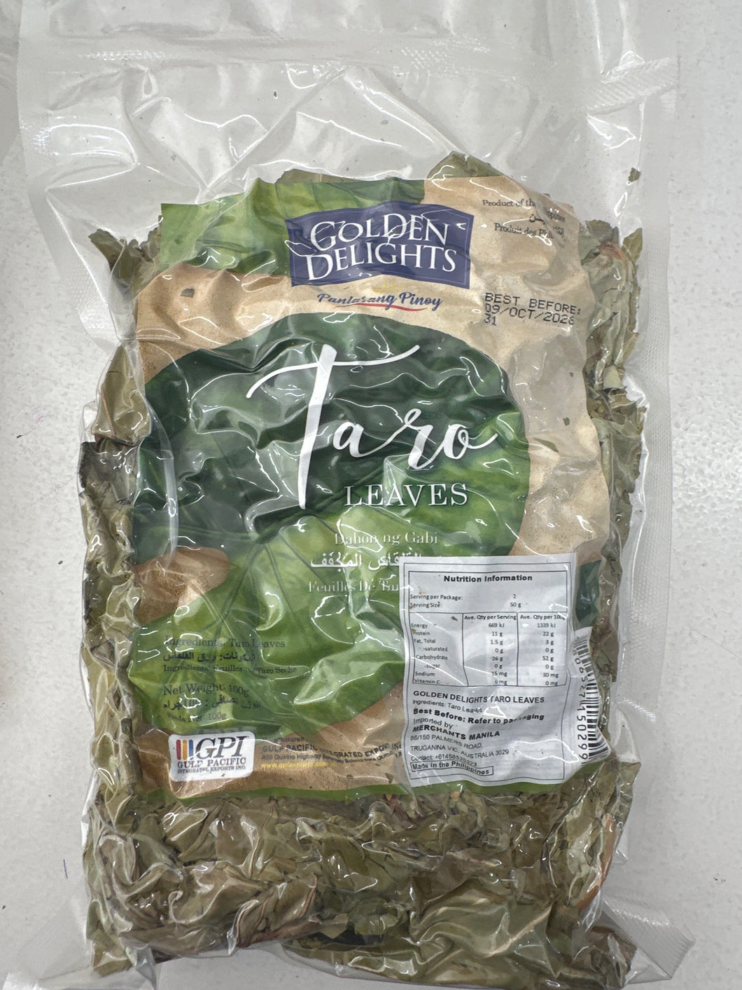 Golden Delights - TARO LEAVES 100g